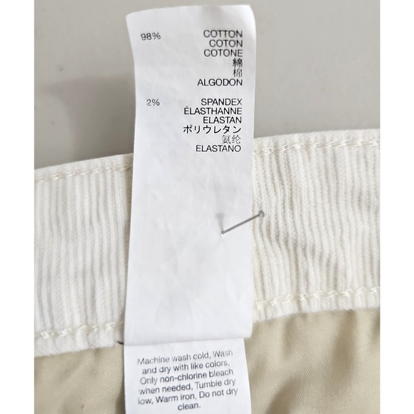 Gap ~Woman Size 14/32R~ Off-White Corduroy Premium Skinny Pants Cotton Blend. - Picture 6 of 14